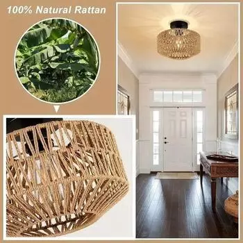 IRALAN Nordic Handmade Led Ceiling Lights E27 Ceiling Chandelier kitchen Living Room Bedroom Ceiling Light Fixture Home Decor Without light bulb коричневый