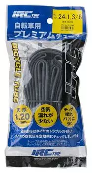IRC Tire Bicycle Tube WO 24 1 English Valve 30mm 26150M (Premium Tube) 3/8 чёрный