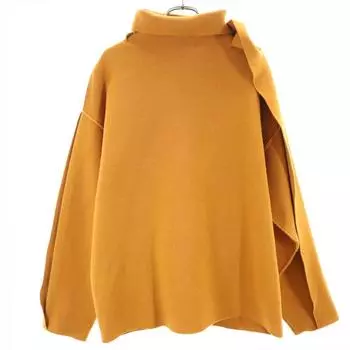 IRENE wool blend Long sleeve knit 36 Orange series Cut Women Used