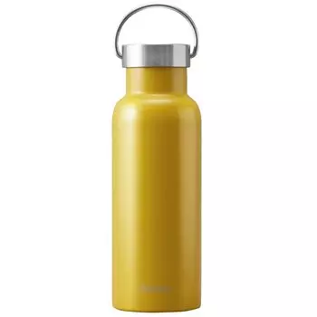 Iris Ohyama Fulme Water Bottle Tumbler Mug Bottle Stainless Steel 500ml Mustard Yellow with Lid Handle Handle Heat Insulation Cold Insulation Vacuum
