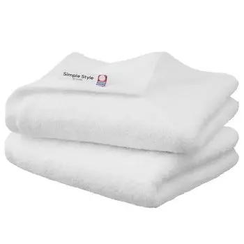 Iris Ohyama Imabari Towel Certified Face Towel White Set of 2 Cotton High Density Volume Touch Towel Thick Towel that Wraps You Up Antibacterial and