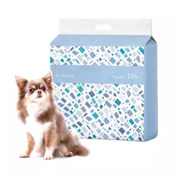 IRIS OHYAMA Super Absorbent Pet Sheets Thick Contains Antibacterial Silver Ion Odor Absorption Power Regular 116 Sheets [Super Type] Ag+, Cutting, 30% белый