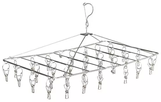 IRIS PLAZA Clothes 34 Made of and Clean Stainless Rotating Neck for Convenient Suitable for Indoor and Outdoor Use Tangle-Resistant Dryer, Pinch,