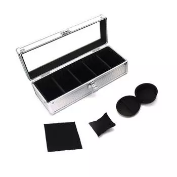 Iriwa Watch Storage Case, Watch Collection Case, Watch Display Box, Watch Collection Case, For 6 Watches, Portable, Includes 1 Watch, Wooden,