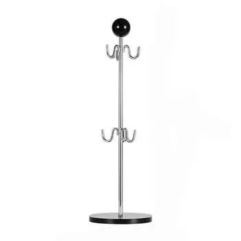 Iron Tea Cup Storage Rack Antique Style Coffee Cup Holder Practical Cup Hanging Rack Kitchen Black-Style A