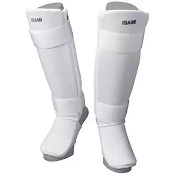 isami Isami Easy Legs Shin Knee Support Боевые искусства Боевые искусства Каратэ Кикбоксинг После Смешанные боевые искусства L-289 (Белый, Л) белый