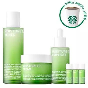 isoi [1 чашка Starbucks] Набор из 3 предметов Moisture Doctor (тонер 130мл, крем 70мл, ампула 40мл) + Тонер Jangsujin 8млх3, набор