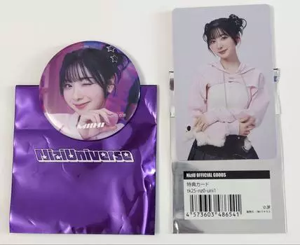 [ИСПОЛЬЗОВАННЫЙ] Значок NiziU Pop-up Can Miihi MIIHI Бонусная карта включена