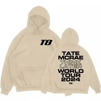 It s Ok I m Ok Tate McRae Толстовки T8 Think Later World Tour 2024 Толстовки с длинным рукавом Зимняя мужская толстовка с капюшоном XS хаки