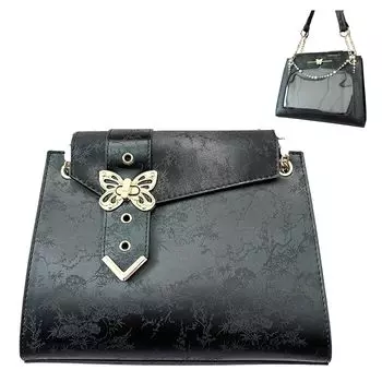 Ita Bag with Butterfly Black [Ugou Xiaopu] Decoration, [Used]