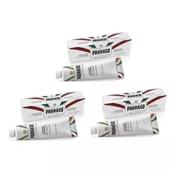 Итальянский крем для бритья Proraso Крем для бритья Sensitive, 3 шт, 150 мл