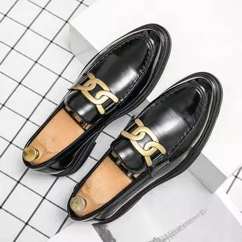 Italian Luxury Brand Wedding Shoes Men s Dress Design Loafers Slip-on Handmade Business Leather Shoes Pointed Black Driving Shoe 37 чёрный