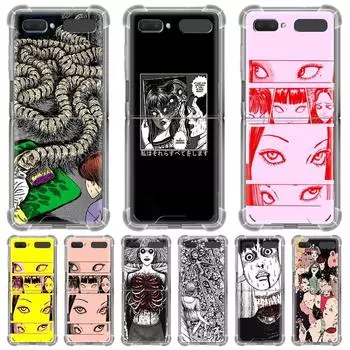 Ito Junji Horror для Samsung Galaxy Z Flip3 Flip 4 5g, прозрачный чехол с подушкой безопасности, тонкий защитный чехол, мягкий чехол, аксессуары для смартфонов Samsung Z Flip 5G