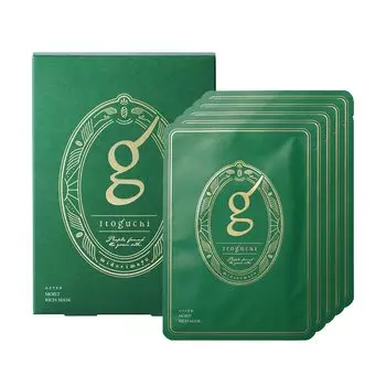 Itoguchi Green Mayu Moist Rich Mask 30 мл биоцеллюлозная тканевая маска Новая технология Высокое содержание шелка Особый уход для вашего особенного дня [5 штук]