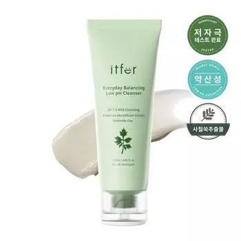 ITPER Everyday Balancing Mildly Acidic Mugwort Cleansing Foam 120мл, Корея очищающая