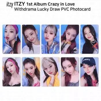 ITZY 1-й альбом Crazy In Love Официальная ПВХ-фотокарточка с выигрышем от драмы Счастливый розыгрыш Lia - A