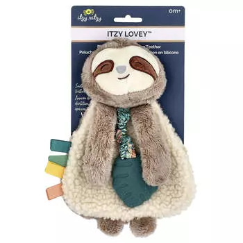 Itzy Lovey™, Плюшевый Лави, Силиконовая Зубная Нить, 0+ Месяцев, Ленивец, 1 шт.