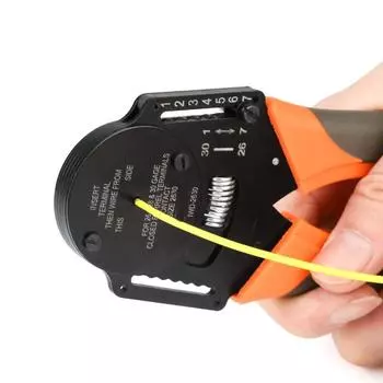 IWISS Heavy Duty Connector Crimping Клещи для обжима авиационные Pin 0.05-0.128mm 30-26AWG Четырехжильный вал Точка давления