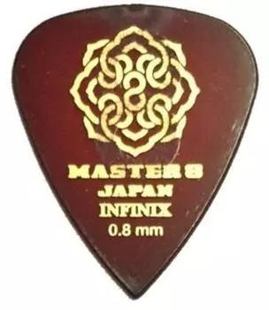 из MASTER8 JAPAN INFINIX Teardrop HARD GRIP гитарный медиатор [набор 20] 0,8 мм противоскользящий [IFS-TD080] коричневый