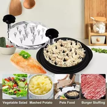 Измельчитель курицы, большой измельчитель куриной грудки, мясорубка, мясорубка для измельчения курицы, свинины, говядины чёрный