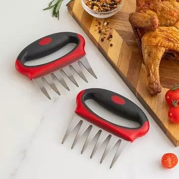 Измельчитель мяса из нержавеющей стали, когти для измельчения, вытягивания, свинины, курицы, говядины, индейки, вилки, кухонный комбайн, кухонная утварь