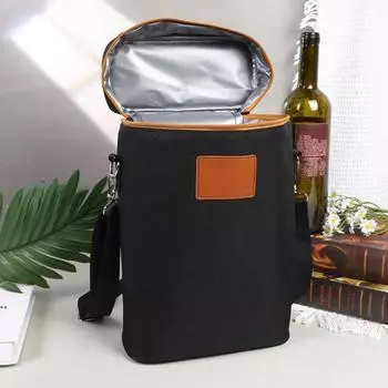 Изолированная сумка для вина на 2 бутылки, герметичная сумка-холодильник для вина, термосумка