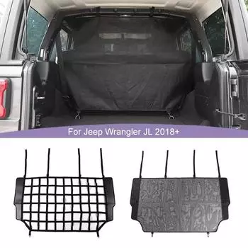 Изолирующая сетка багажника MeshTrunk для Jeep Wrangler JK JL 2007 Up, 1 шт., черные автомобильные аксессуары чёрный