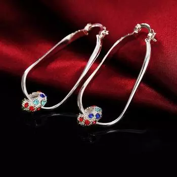Изящные серьги из стерлингового серебра S925 с роскошными кристаллами и цирконием, подвески для женщин, свадебные украшения, подарок