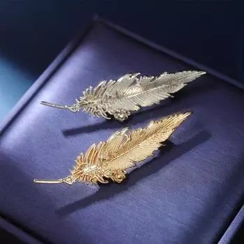 Изысканная элегантность брошь в виде пера сплав темперамент универсальные аксессуары пиджак булавка пуговица корсаж