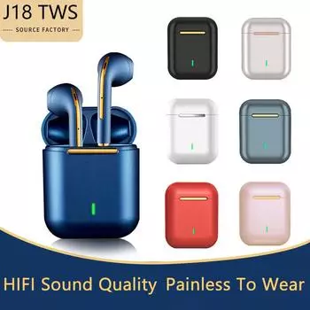 J18 Беспроводные наушники Bluetooth 5.0 Наушники для геймеров Стереогарнитура с микрофоном Наушники-вкладыши Handsfree для Android IOS