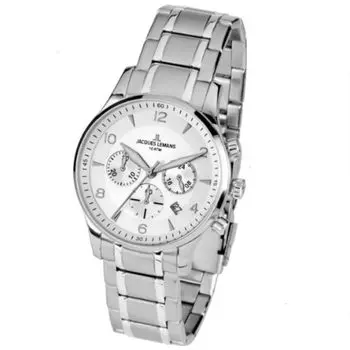 Jack Leman Kevin Costner Ambassador Model London Chrono Watch Silver Men s 1-1654J [Item]