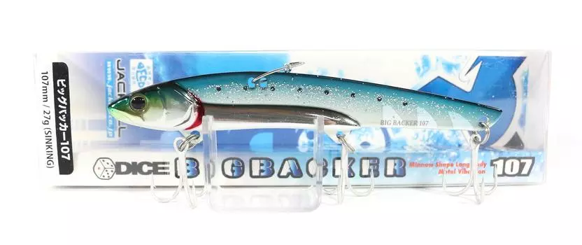 Jackall Big Backer 107 Metal Vibe 27 грамм Тонущая приманка Iwashi Glow (1077)