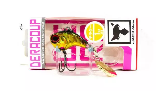 Jackall Deracoup 1 унция Тонущая приманка Spin Tail HL Gold Black (4956)