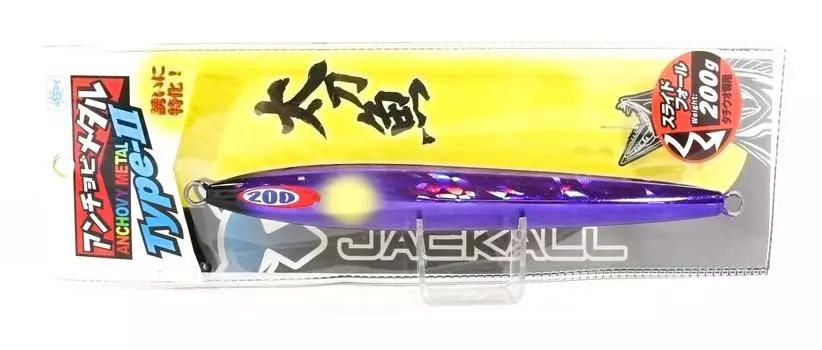 Jackall Metal Jig Анчоус Металл Тип 2 Медленная горка 200 грамм Tachiuo Purpl (0523)