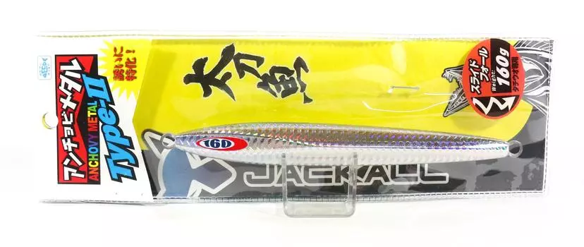 Jackall Metal Jig Анчоусы Металл Тип 2 Slow Slide 160 грамм Tachi Silver (0455)