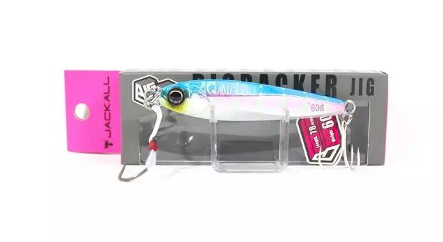 Jackall Metal Jig Big Backer 60 грамм Синий Розовый Светящаяся Точка (2941)