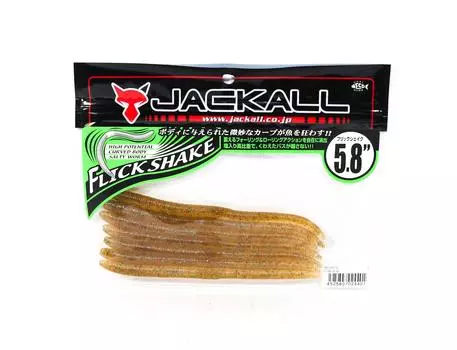 Jackall Мягкая приманка Flick Shake Worm 5,8 дюйма Суяма Браун (4401)