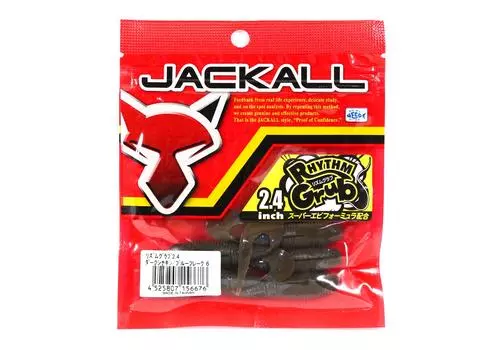 Jackall Мягкая Приманка Ритм Личинка 2,4 Дюйма Темная Корица Голубые Чешуйки (6676)