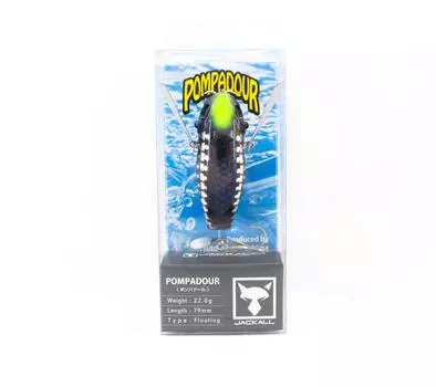 Jackall Плавающая приманка Pompadour для верхних слоев воды, черная кость (3872)