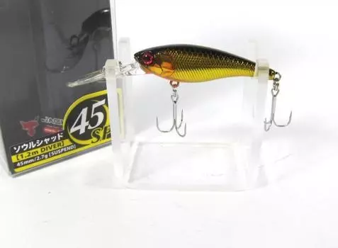 JACKALL Shad Soul Shad SP 45mm HL Kinkuro 2.7g