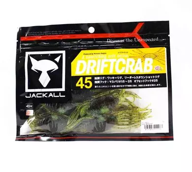 Jackall Soft Lure Drift Crab 45 x 145 мм Зеленая тыква Таблица (2273)