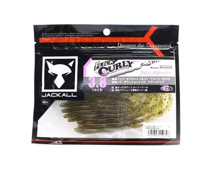 Jackall Soft Lure Flick Curly 3,8 дюйма Sunburn Melon (0728)