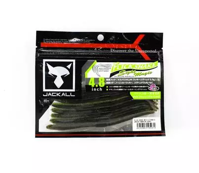 Мягкая приманка Jackall Flick Shake SM 4,8 дюйма 2 тона зеленая тыква C (5972)