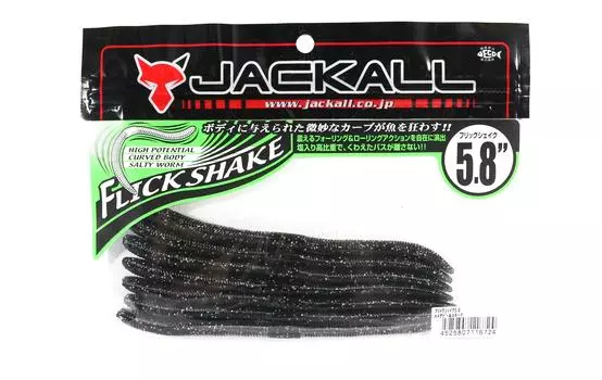Jackall Soft Lure Flick Shake Worm 5,8 дюйма дымчатый (6724)