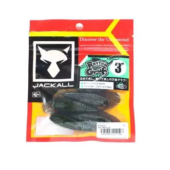 Jackall Soft Lure Rhythm Grub 3-дюймовый зеленый тыквенный бычок (2198)