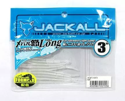 Jackall Soft Lure SW Light Game Mebaru Bushi Long 3 дюйма Прозрачный (7058)