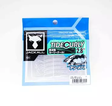 Мягкая приманка Jackall SW Light Game Tide Curly 2.8 Clear Prism Neon (6531)