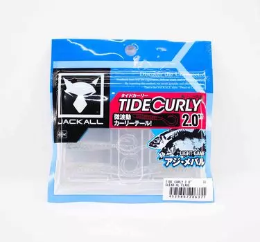 Jackall Soft Lure SW Light Game Tide Curly 2.0 Clear HL Flake (6371)