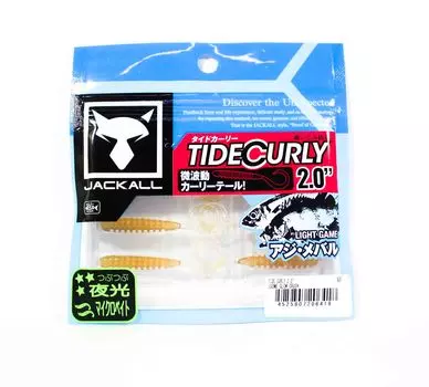 Jackall Soft Lure Tide Curly 2 дюйма Isome Glow Crush (6418)