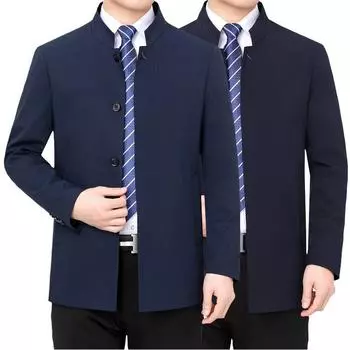 Jacket jacket for men autumn and winter lapel business leaders middle-aged and elderly dad windbreaker jacket 170